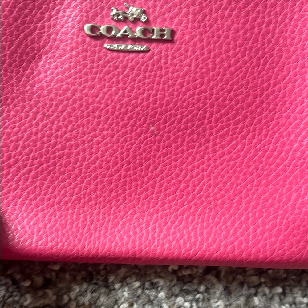Coach Pink Pebbled Leather Clutch - Picture 11 of 12